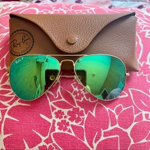Ray Ban Polarized Aviator Flash Lenses